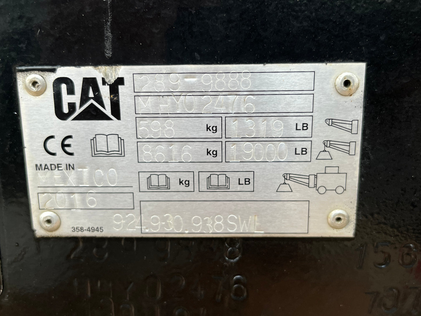 2016 CAT Stinger/ Jib Adjustable