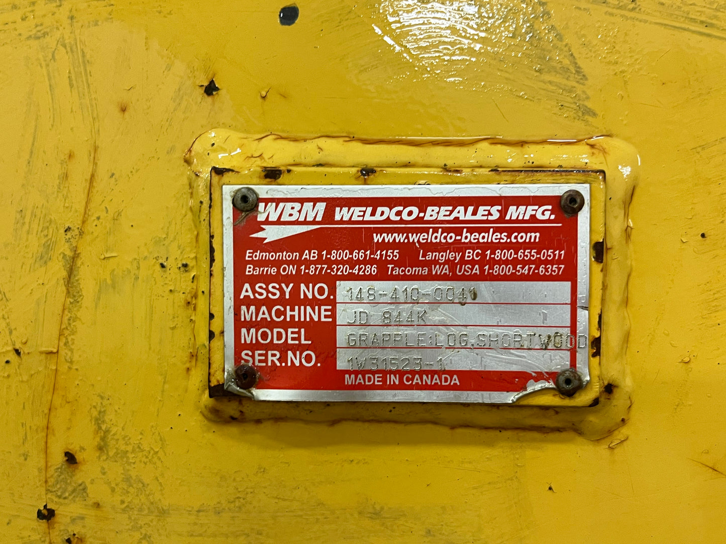 WBM Log Grapple (Fits JD 844K)