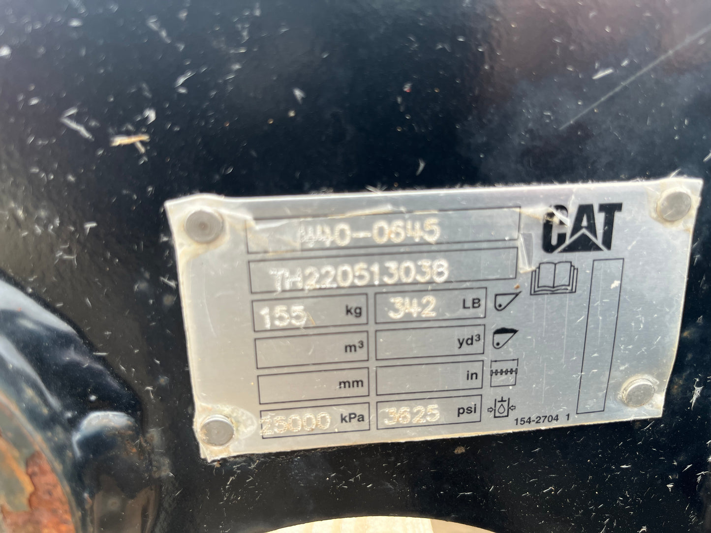 CAT Thumb with Cylinder (Unused) Model 440-0645